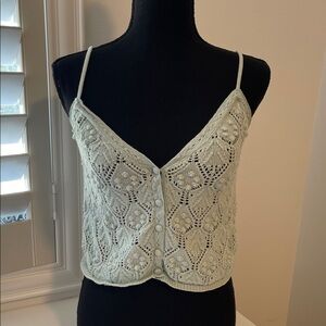 Aeropostale Mint Green Lace Camisole